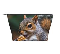 Travel Makeup Bag Waterproof Cosmetic Bag Nut-Eating Squirrel Toiletry Bag for Women Makeup Organizer Case Wide-Open Pouch Purse Men's Travel Wash Bag with Zipper