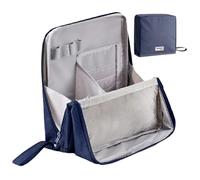Travel Makeup Bag - Waterproof Makeup Bag Large Capacity Foldable - For Beauty Tools For Lip Ointment Sunscreen Eyeshadow Foundation Hairspray, blue navy, riferimento alla descrizione, Please