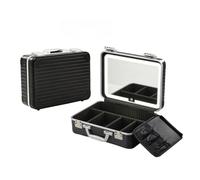 Travel Makeup Bag with LED Mirror-3 Colors Modes, Portable Cosmetics Organizer with Adjustable Dividers Compartment, Light Up Vanity Case&Makeup Storage for Women