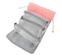Travel Makeup Bag Zipper Pouch PU Pink Large Capacity Waterproof | Detachable Four Piece Set, Gauze Insert, Business Trips and Journeys, Storage for Women