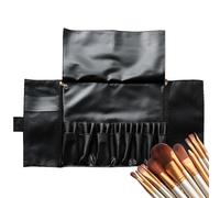 Travel Makeup Brush Holder Brush Bag - Roll Up Makeup Brush Case | Cosmetic Brush Storage Bag Portable Bag Artist Cosmetic Case for Women, black, see description, See description