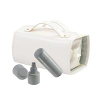 Travel Makeup Brush Holder - Makeup Bag with Compartments, Foldable Cosmetic Bags Roll Up with Removable | Multiple Transparent Compartments | Waterproof and Wearable Makeup, white, Please refer to