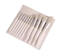 Travel Makeup Brush Holder, Portable Makeup Brush Holder, Portable Makeup Brush Roll-Up Bag, 12 Slots Zipper Artist Storage Pouch for Travel Home