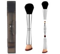 Travel Makeup Brush Set 4 In 1 Makeup Brush With Case Dual Ended Mini Travel Size Makeup Brushes Foundation/Blush Brush Eyeshadow Brush Concealer Brush For Liquid Cream Powder Cosmetic Make Up