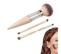 Travel Makeup Brush Set, 5 Pieces, Portable, Reusable Cosmetic Set, Versatile and Organised Makeup Accessory Set, for Girls, Beginners, Dressing Table, Wedding, Bridal Salon, Home
