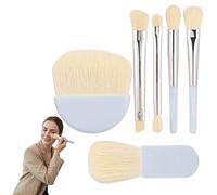 Travel Makeup Brush Set, 6Pcs Easy-taken Travel Make Up Brushes Set with Box for On The Go
