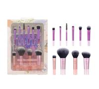 Travel Makeup Brush Set, Mini Make up Brushes Kit for Eyeshadow, Highlight, Blush, Contour, Powder and Concealer, Premium Synthetic Bristles, Portable Cosmetic Brushes Set with Bag for Women Girls
