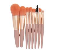 Travel Makeup Brushes Makeup Brush Set 8 Pieces For Eye Shadow Foundation Blush Suitable For Travel Cosmetic Brush Eyeshadow(Pink)