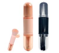 Travel Makeup Brushes Set, 4 in-1 Portable Retractable Professional Foundation Blush, Mini Cute Foundation Blending Powder Eye Shadow Brush, for Women Facial Cosmetics Makeup Brush Set