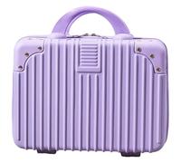 Travel Makeup Case 14 Inch Purple, Hard Shells Cosmetic Case with Security Lock, Portable Mini Luggage for Women's Toiletries and Cosmetics