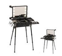 Travel Makeup Case Hard Shell Cosmetic Trolley with Dividers Beauty nizer Bag Portable Makeup Kit Aluminum Cosmetic Case for Professionals Perfect for On The Go Use