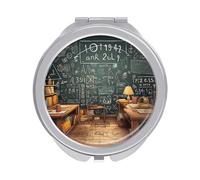 Travel Makeup Mirror with 1X/2X Magnifying, 2.4" Compact Double-Sided Folding Mirrors, Math Pocket Mirror for Women & Men, Durable Metal Frame