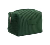 Travel Makeup Organizer - Velvet Cosmetic Bag, Portable Toiletry Pouch | Multi Compartment Feature, Safe Storage Advantage, Makeup Brushes, Eye Shadows, But, green, Please refer to the description