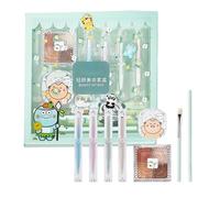 Travel Makeup Set, Complete Starter Cosmetic Set, Durable Face Cosmetic Set, The Makeup Must Have Set Includes Eyeshadow Palette, Firm Balm, Eyebrow Pencil, Lips