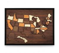 Travel Map Usa Travel Map Puzzle Wooden With Pins For Planning Home Decor