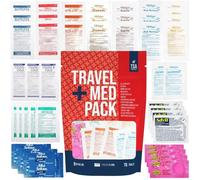 Travel Medicine Kit - 78-Piece TSA-Approved Urgent Care Kit Medication Pack for Flights, Cruises & International Travel | Individually Wrapped OTC Medication Essentials