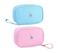 Travel Medicine Kit, medicine bag, Portable Pill Organizer (Pink, Green)