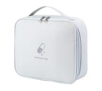 Travel Medicine Organizer Bag Portable Emergency Storage Bag with Zipper Closure and Oxford Cloth Material for Convenient Storage During Travelling and Outdoor Activities