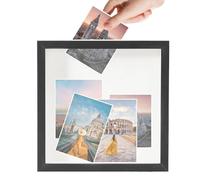 Travel Memory Box, Ticket Storage Area, Shadow Box Frame With Slot, Adventure Archive For Memories, Life In Boxes Travel Picture Frame, Wooden Memory Boxes Keepsake Display Case For Desk Wall Decor