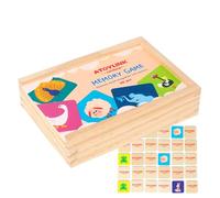 Travel Memory Game - Wooden Educational Toys | Interactive Learning Toy | For Kids Preschool Indoor Birthday Holiday Room Playroom Bedroom Study Home