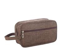 Travel Mens Cosmetic Bag Toiletry Organizer Women Storage Make Up Case Makeup Handbag(Light Brown)