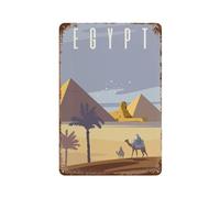 Travel Metal Sign Egypt Metal Poster City Trip Landscape Vintage Metal Tin Sign Art Wall Decoration For Home Office Garden Man Cave Club Cafe Bar Decor Sign20 x 30 cm (8 x 12 Zoll)-425