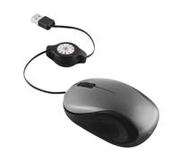 Travel Mice - Corded Travel | Optical USB Mini Cable | Retractable Corded Computer Mice | Laptop Accessories for PC Work, Office, Coffee Shop, Library, Hotel, Meeting Room, Airplane Desk