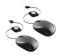 Travel Mice, Portable 3-Button Retractable Computer Mice, 2.91x1.93x1.18 Inches, Laptop Accessories For PC, Work, Office, Coffee Shop, Library, Hotel, Conference Room, Desk, Home, Business Use
