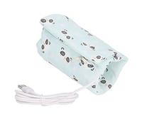 Travel Milk Heater Cover, Fast Heating Fireproof Multiple Charging Methods USB Baby Bottle Warmer Bag Reliable Clean for Laptops for Cars (Panda)