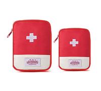 Travel Mini First Aid Pouch, 2 Pack Portable Mini First Aid Kit Storage Bag for Medicine Boxes, Reusable Medical Kits Empty Rescue Bag for Sports Camping Hiking Outdoor Activities Emergency