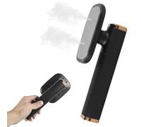 Travel Mini Steam Iron Portable Ironing Machine Foldable Handheld Steam Iron Fast Heating Clothes Steamer 180° Rotatable Micro Steamer Iron Support Dry and Wet Ironing for Travel, Home, Office (Black)