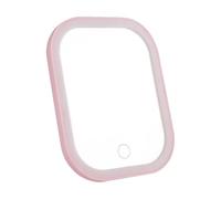 Travel Mirror with Light 3 Colours LED Touch Control Foldable Beauty Tool Dressing Table Mirror for Women Girlfriend Daughter Bag School Birthday Valentine's Day, beige, see description, See