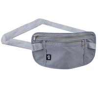 Travel Money Belt Passport Holder - Waist Wallet with RFID Blocking Unisex Light Grey Bum Bag Fanny Pack Belt Undercover Hidden Storage for Safe and Stylish Travel - Adjustable Straps