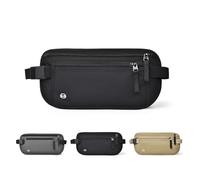 Travel Money Belt RFID Blocking - Slim Anti-Theft Passport Holder Pouch for Men & Women,Adjustable Waist Wallet with Secure Zipper, Black, Travel Money Belt Rfid Blocking