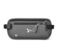 Travel Money Belt Secure RFID Blocking Money Belts for Travel Hidden Men Waterproof Undercover Travel Waist Bag Anti Theft Travel Wallet for Passport, Phone, Credit Cards & Cash, Grey