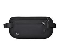 Travel Money Belt Secure RFID Blocking Money Belts for Travel Hidden Men Waterproof Undercover Travel Waist Bag Anti Theft Travel Wallet for Passport, Phone, Credit Card & Cash, Black