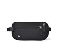 Travel Money Belt Slim Passport Holder Travel Pouch to Protect Cash, Credit Cards and Travel Documents for Hiking(Black)