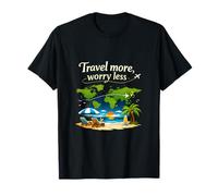 Travel More Worry Less Permanent Vacation Party T-Shirt