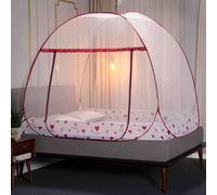 Travel Mosquito Net for Double Bed - Foldable Canopy with Steel Wire Frame for Bedroom Use