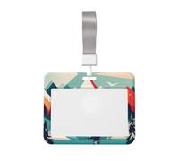 Travel Mountain Scenery Print Horizontal Card Badge Holder Appropriate for Teachers Students Doctors Office Staff