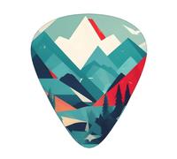 Travel Mountain Scenery Print Organizer Storage Box Different Thickness Guitar Picks For Acoustic Guitar