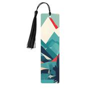 Travel Mountain Scenery Print Wooden Bookmarks Beautiful Notebook Accessories for Men Women Book Lovers