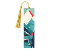 Travel Mountain Scenery Print Wooden Bookmarks Beautiful Notebook Accessories for Men Women Book Lovers