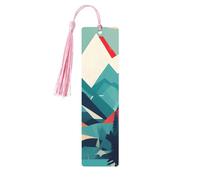 Travel Mountain Scenery Print Wooden Bookmarks Beautiful Notebook Accessories for Men Women Book Lovers
