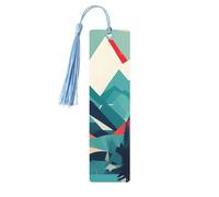 Travel Mountain Scenery Print Wooden Bookmarks Beautiful Notebook Accessories for Men Women Book Lovers