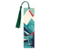 Travel Mountain Scenery Print Wooden Bookmarks Beautiful Notebook Accessories for Men Women Book Lovers
