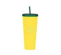 Travel Mug Diamond Cold Water Tumbler Cup with Straw Double Layer Durian with no Logo Mugs