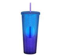 Travel Mug Diamond Cold Water Tumbler Cup with Straw Double Layer Durian with no Logo Mugs