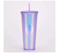 Travel Mug Diamond Cold Water Tumbler Cup with Straw Double Layer Durian with no Logo Mugs