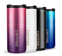 Travel Mug, Double Walled Coffee Cup 550ml Vacuum Insulation Stainless Steel with Leakproof Lid Eco-Friendly, for Hot and Cold Water Coffee and Tea (Gradient Purple)